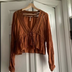Free People Cropped Long Sleeve